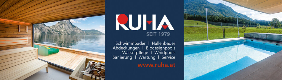 Ruha - Ihr Spezialist für Schwimmbad, Sauna, Solarium, Whirlpool, Hallenbad, Dampfbad, Infrarotkabine, sowie technischem Zubehör für alle Bereiche und noch Vielem mehr.