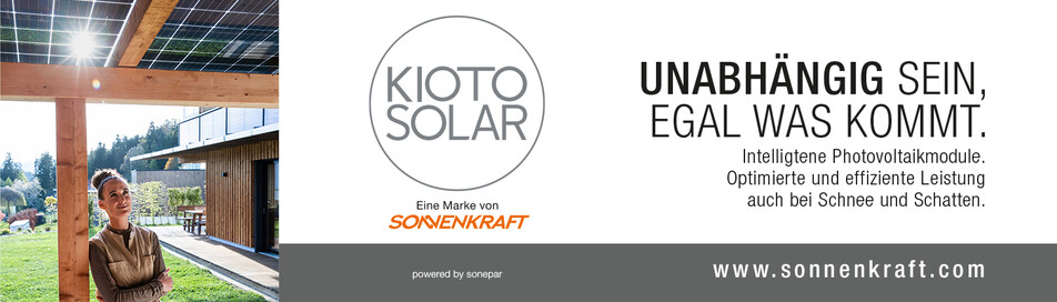 Photovoltaikanlagen von KIOTO Solar - eine Marke von Sonnenkraft - powert by SONEPAR