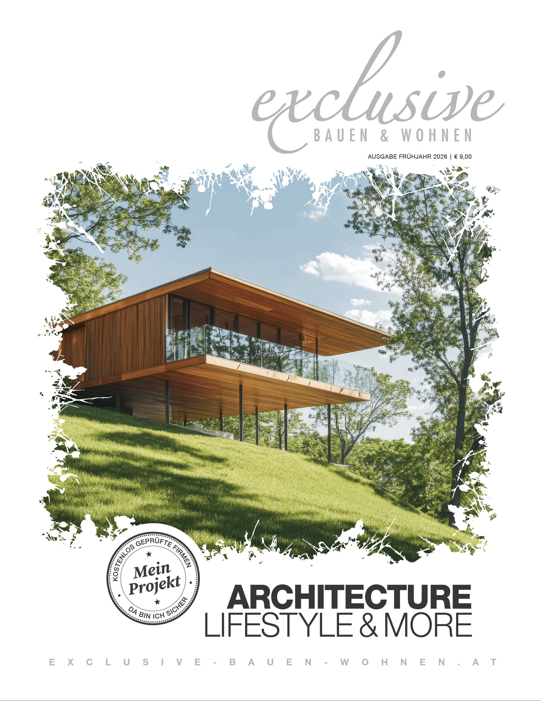 Magazin exclusive Bauen & Wohnen - Ausgabe 01/2026 - Titelseite