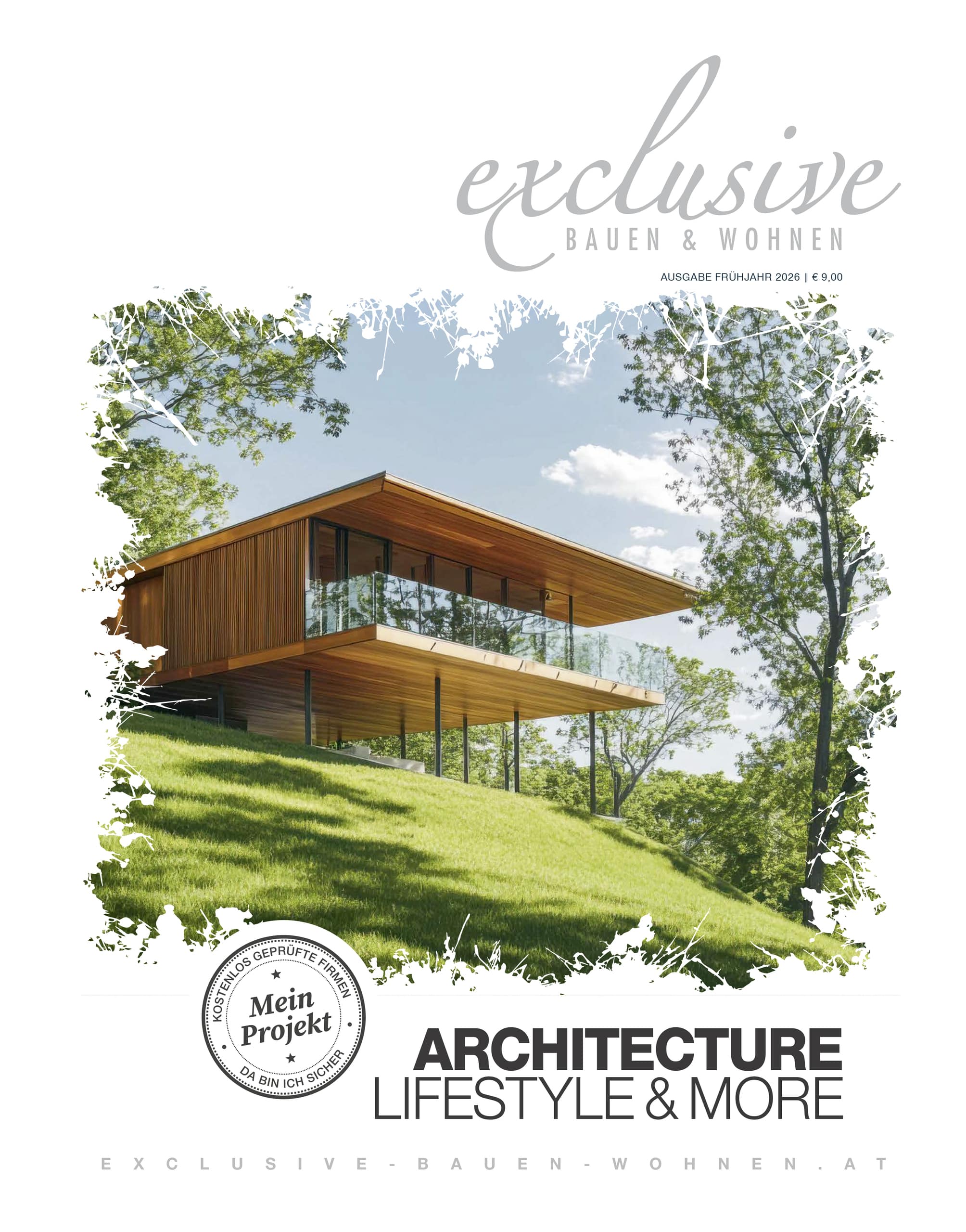 Magazin exclusive Bauen & Wohnen - Ausgabe 01/2026 - Titelseite