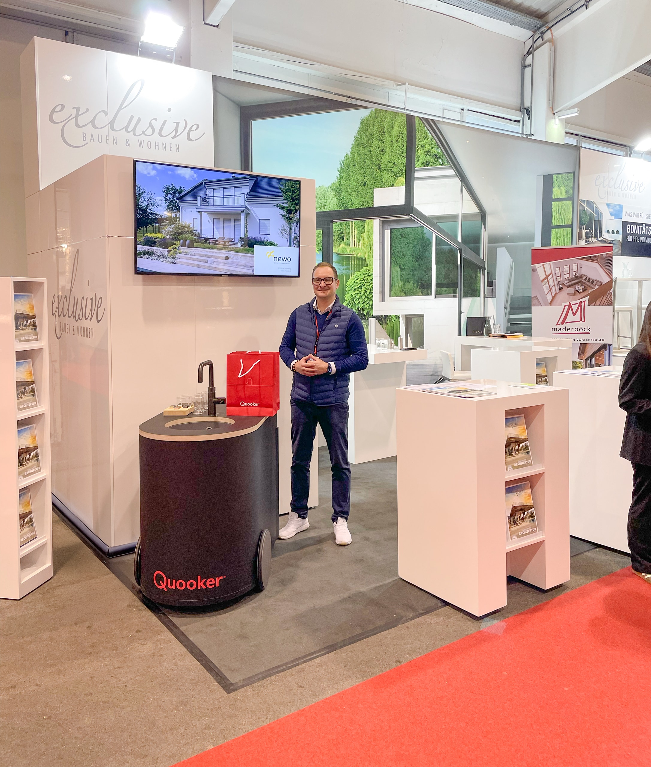 Auf unserem Messestand der „HausBau + EnergieSparen“-Messe in Tulln mit unserem Mitaussteller Quooker.