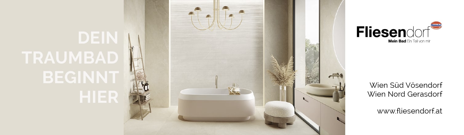 WERBUNG - Fliesendorf. die Kunst der Kombination macht aus hochwertigen Einzelkomponenten das unverwechselbare Ganze. Fliesen für das gesamten Haus inklusive Außenbereich.