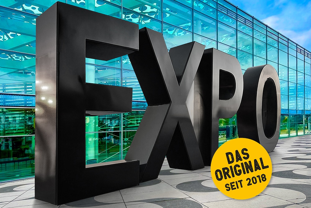 Der Frauenthal EXPO Messe 3D-Schriftzug.