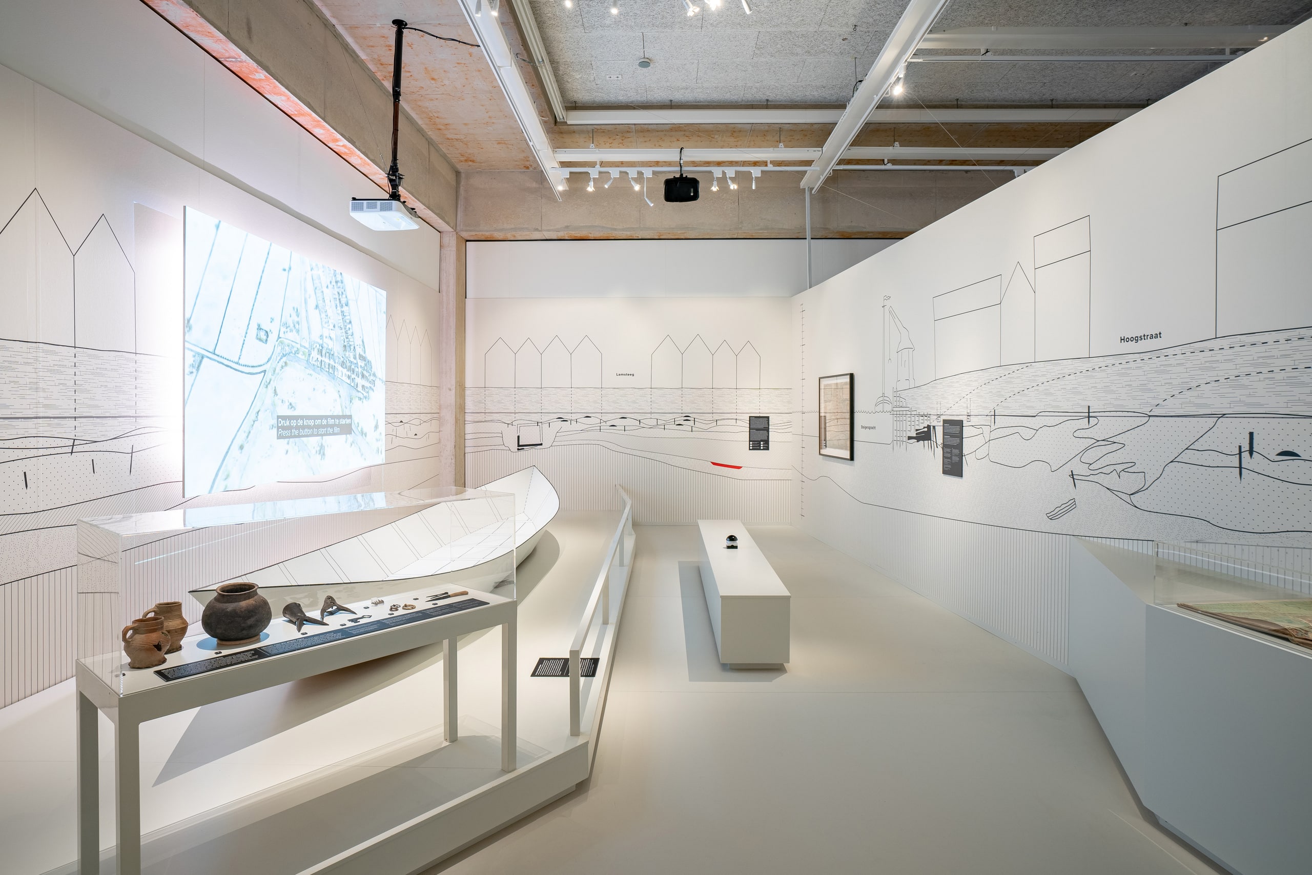 Gerflor zeigt einen hellen Linoleum-Bodenbelag in einem Museum.