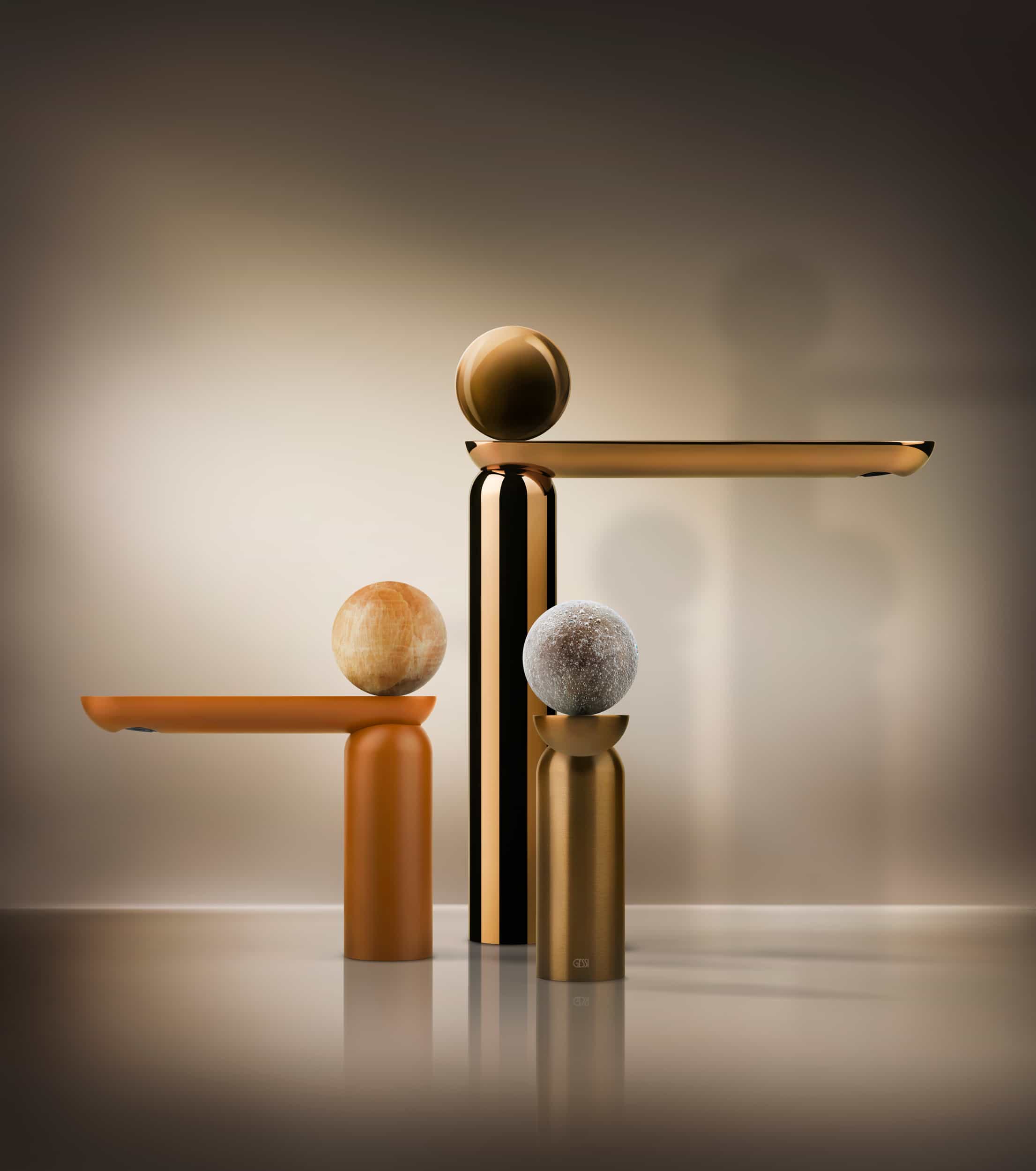 Formschön präsentiert sich die neue Kollektion Perle von GESSI.