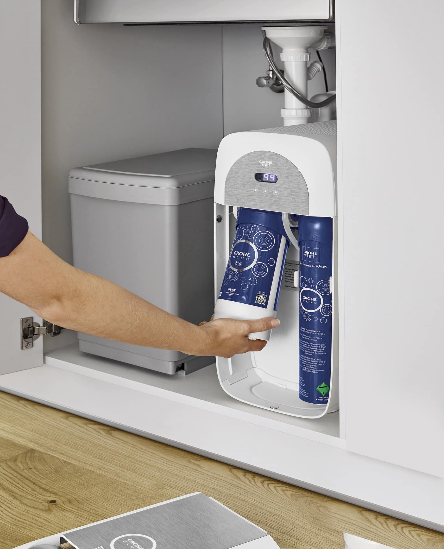 Leicht auszutauschende Filter für perfektes Leitungswasser von Grohe.