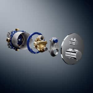HANSA zeigt den Innenaufbau der Armatur Bluebox Easymix.