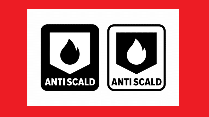 Einige HANSA-Produkte sind mit diesem Verbrühschutz-Symbol ausgestattet.