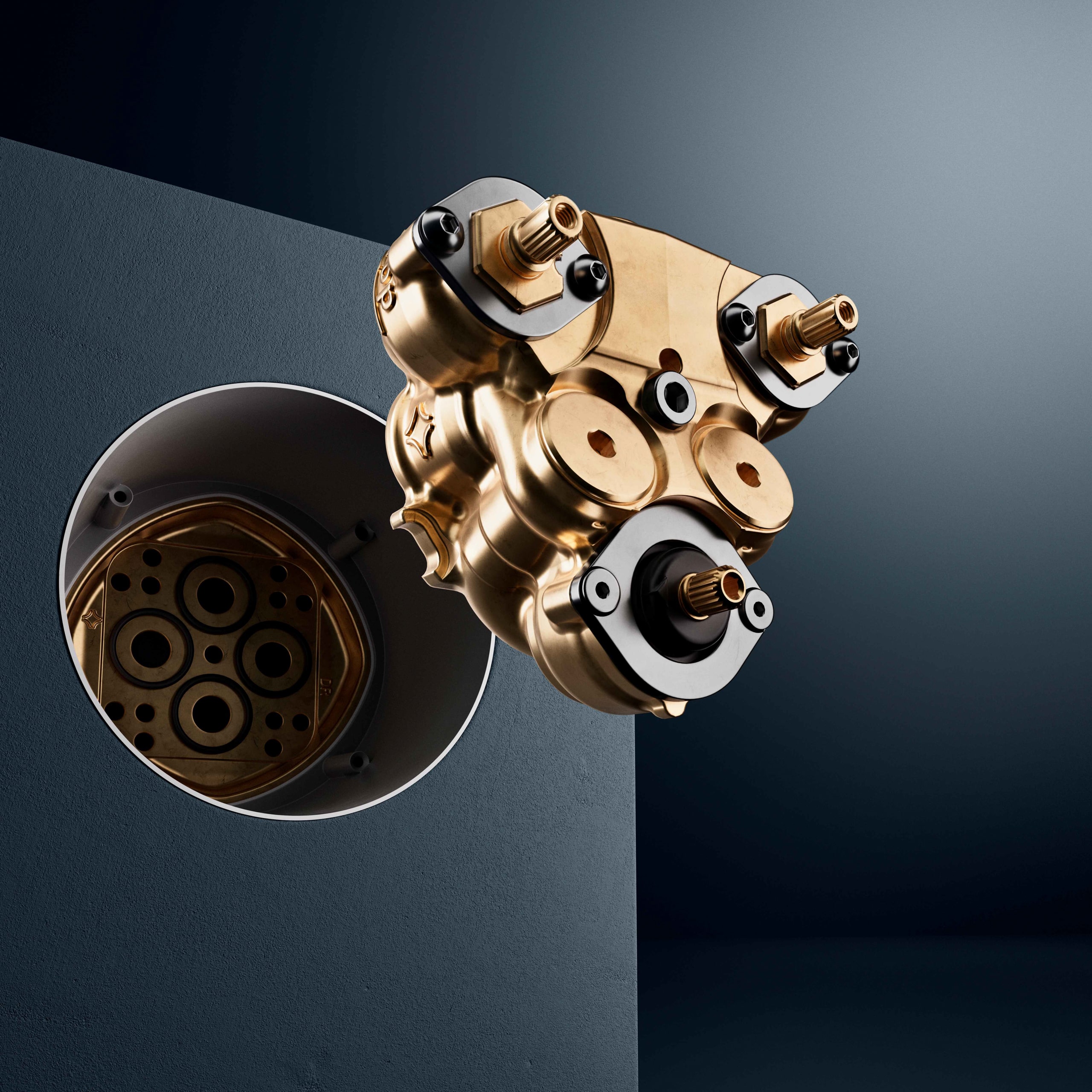 HANSA zeigt die Funktionseinheit einer Easymix Armatur im Detail.