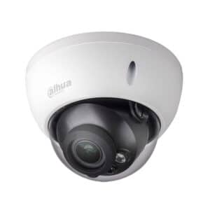 Eine deckenmontierte Dahua IP-Dome-Überwachungskamera mit varifokalem Objektiv zur zuverlässigen Gebäudeüberwachung von Heimdall Alarmsysteme.