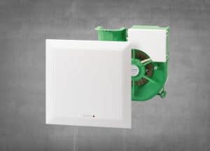 Helios Ventilator ELS - Blick hinter die Abdeckung.