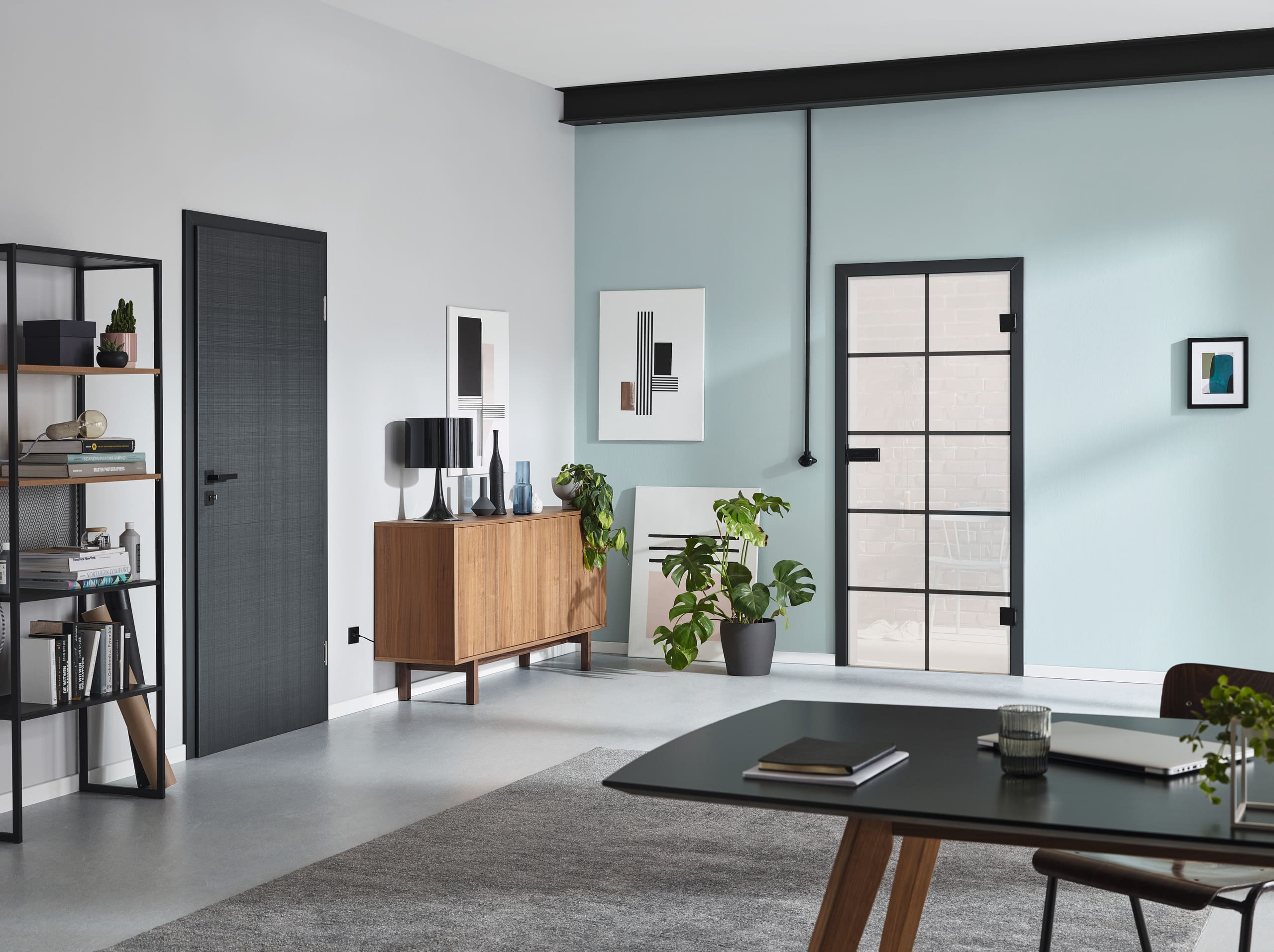 Wohnzimmer mit Innentüren von Hörmann Austria.