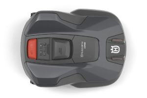Ein Husqvarna Aspire® R6V Mähroboter in Vogelperspektive.