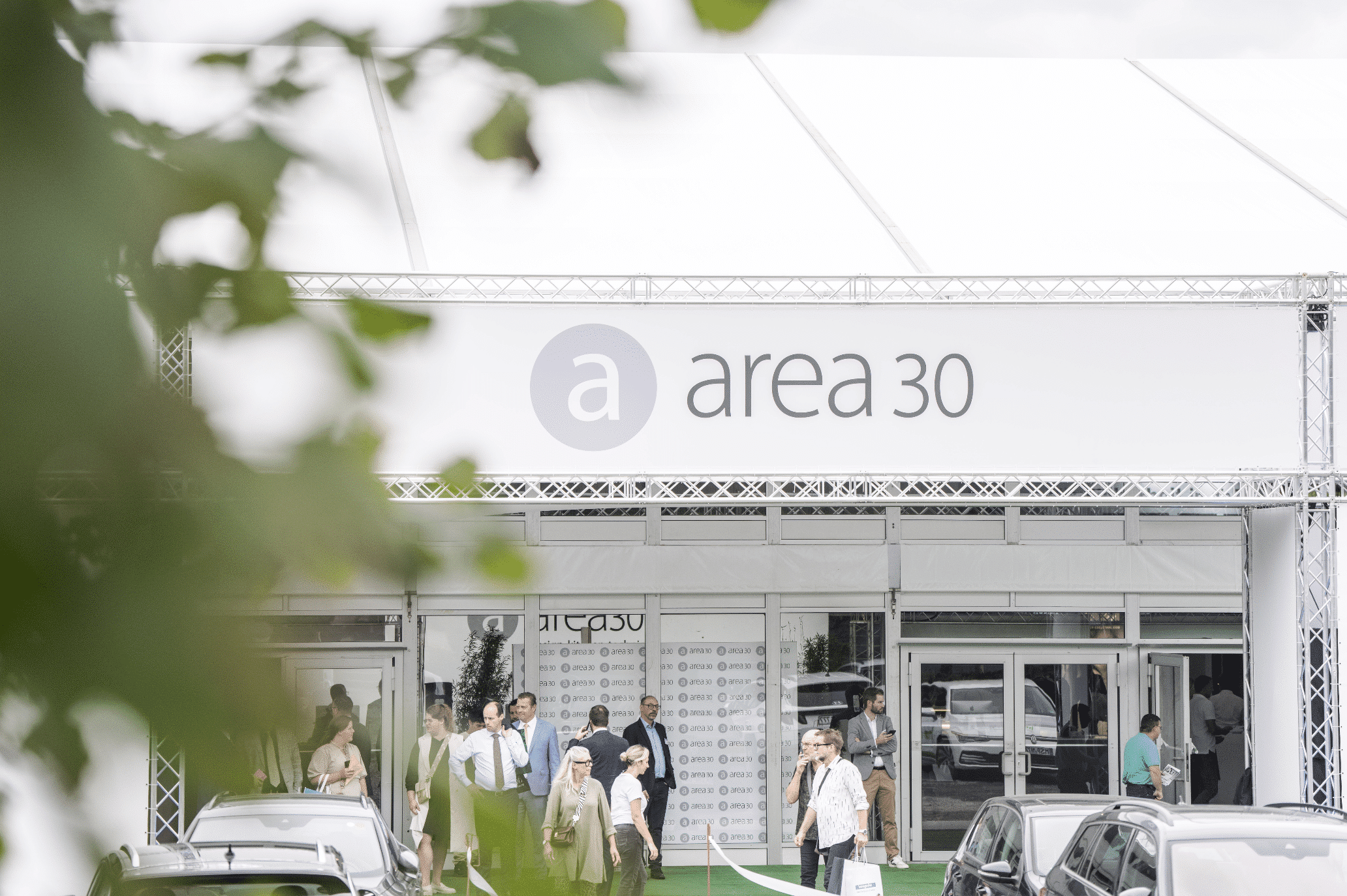 Der Eingang zur area30 Messe 2023 in Löhne.