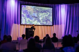 Die Messe ARCHITECT@WORK Wien zeigt einen Vortrag für die Besucher der Messe.