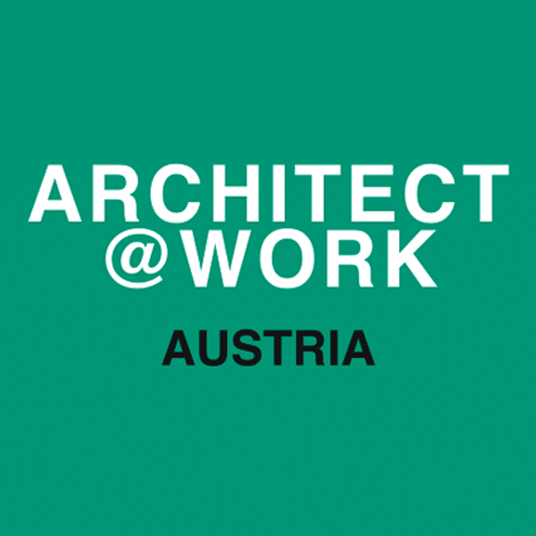 Logo Messe "ARCHITECT@WORK" in Wien.