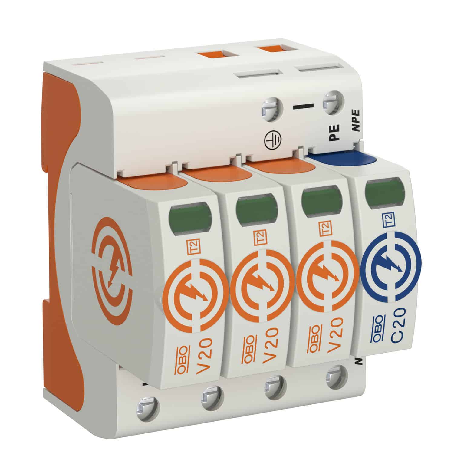 OBO Bettermann präsentiert den Überspannungsschutz V20 der bei Gebäuden ohne äußeres Blitzschutz-System bereits in der Hauptverteilung eingesetzt werden kann.