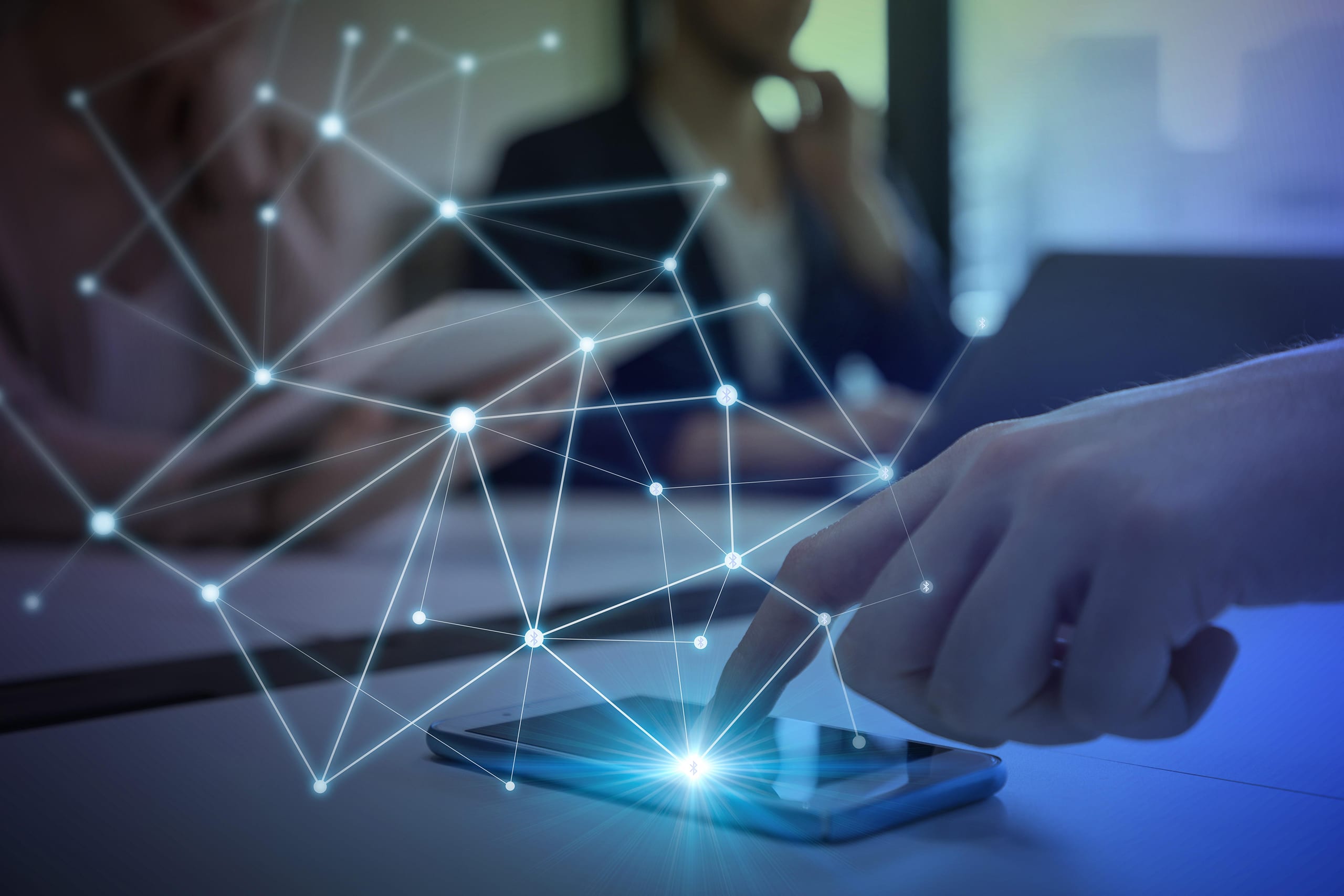 Opple Lighting zeigt die Visualisierung der Bluetooth Steuerung für die Beleuchtung via App am Mobiltelefon.