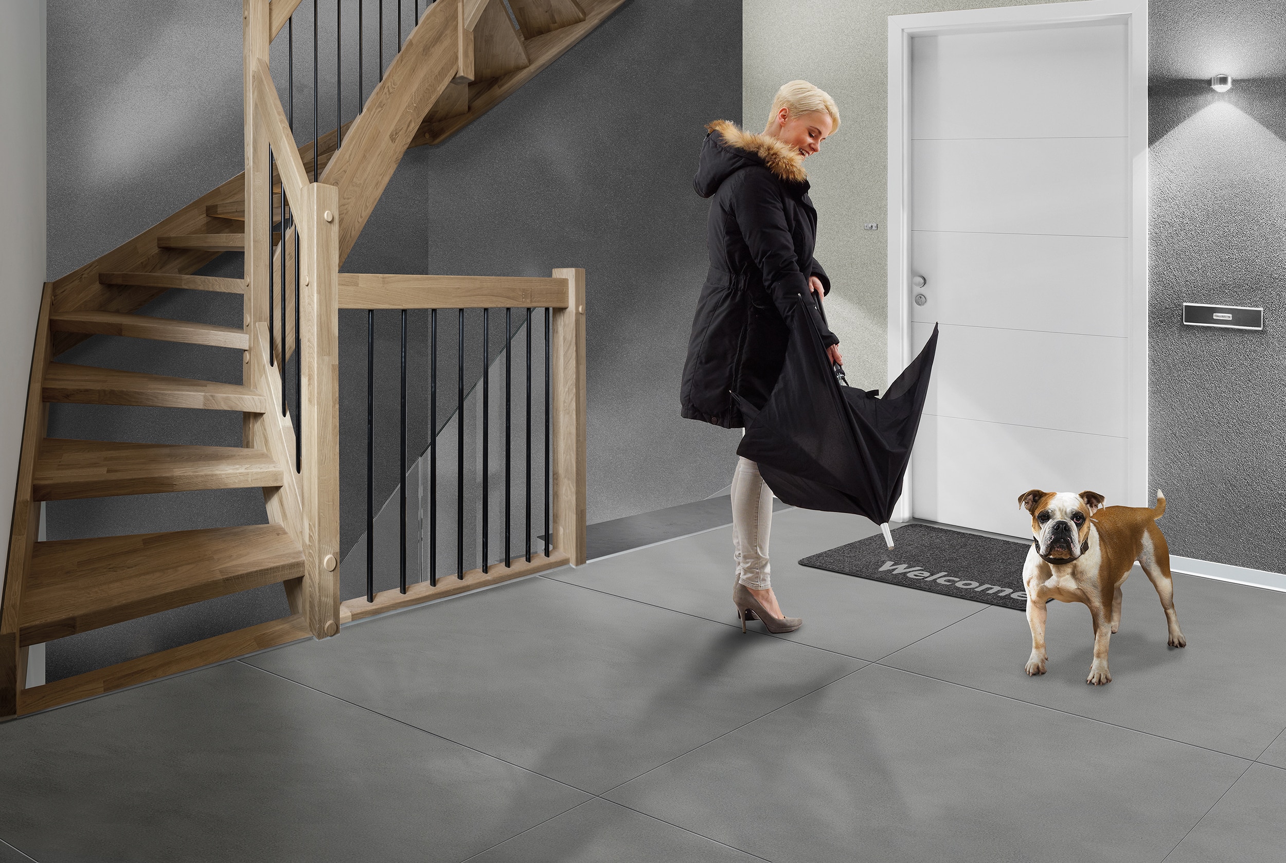 Im gewerblichen und öffentlichen Bereich ist eine Feuerwiderstandsklasse F30 - wie hier von Treppenmeister - oft Standard, ebenso in Mehrfamilienhäusern.