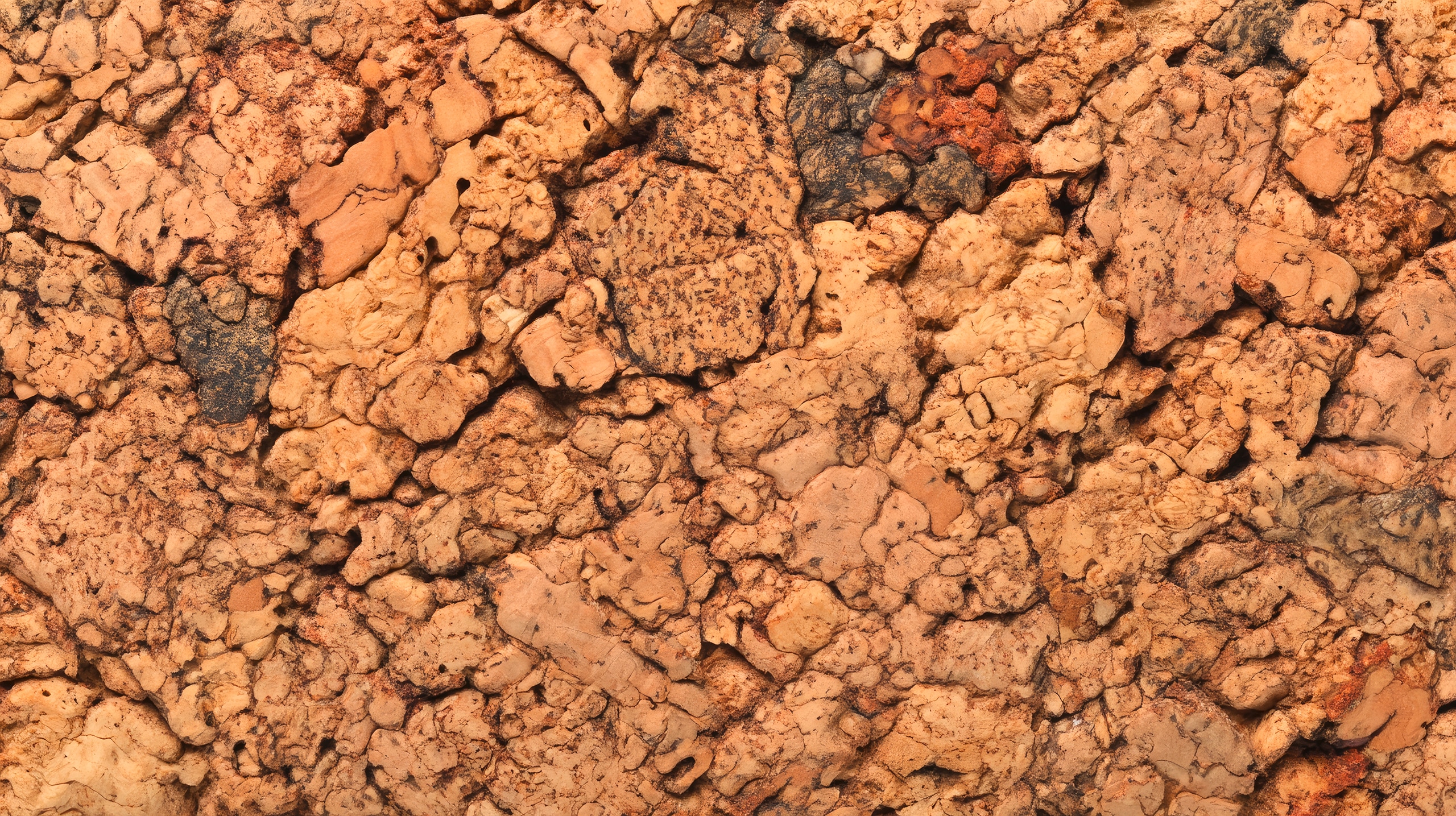 Nahaufnahme des Korkmaterials, die die Textur der natürlichen Korkrinde zeigt.
