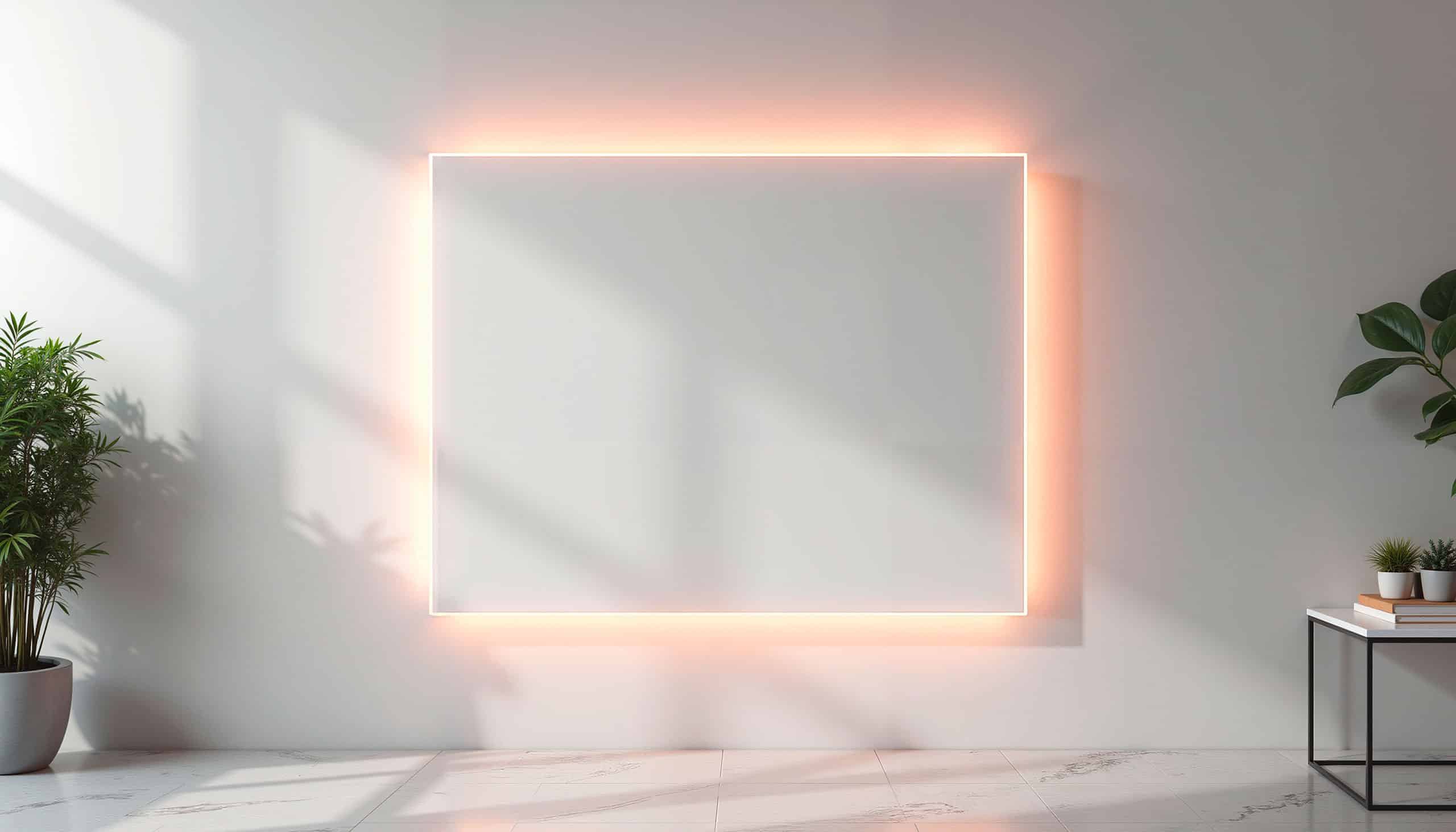 Moderne Infrarotheizung spendet wohlige Strahlungswärme, die ausschließlich und stimmungsvolle Beleuchtung auf kleinstem Raum.