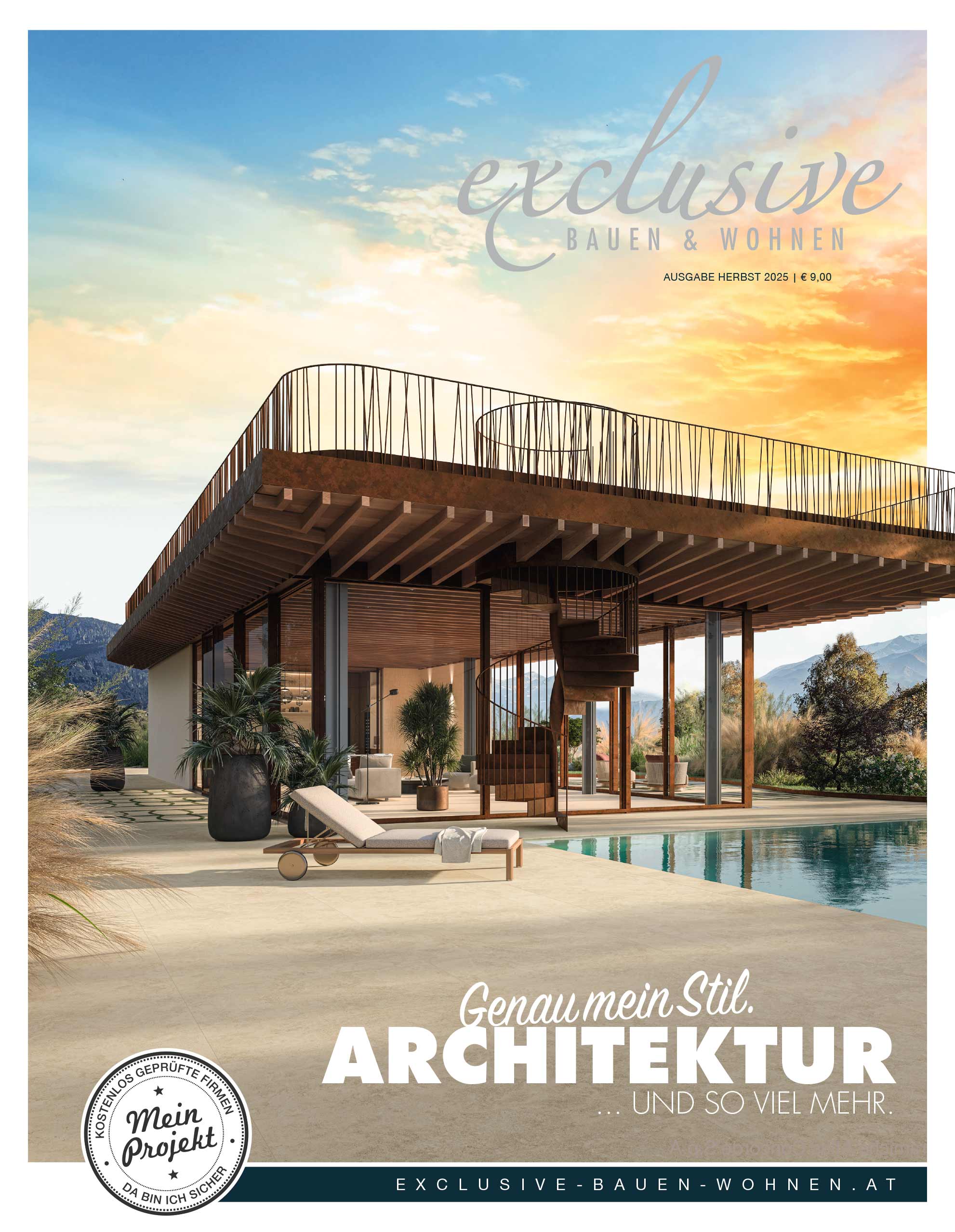 Magazin exclusive Bauen & Wohnen - Ausgabe 02/2025 - Titelseite
